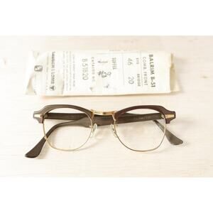Vintage Bausch + Lomb eyeglass 1960s 10k GF Sleeve USA B and L